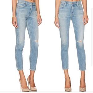 Agolde Sophie High Rise Distress Cropped Jean